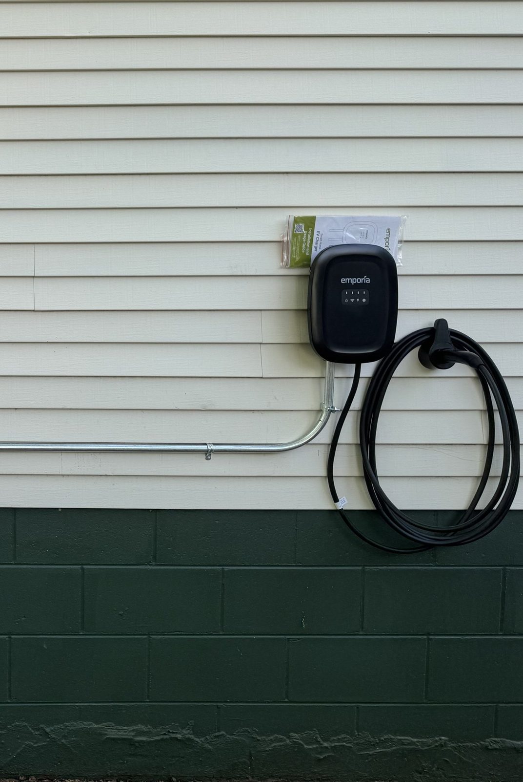 Finished Level 2 home EV charger install by GreenKey
